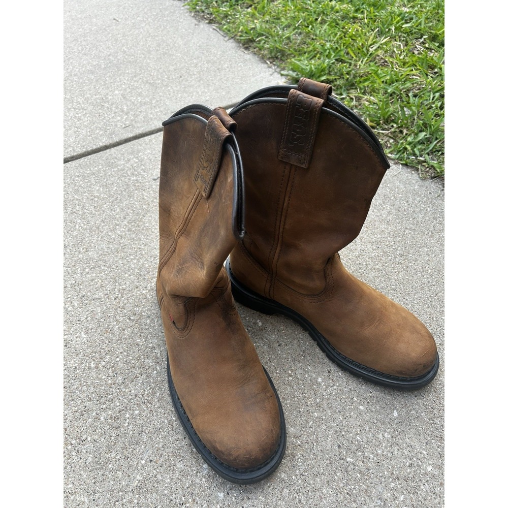 red wing pecos boots 11 3009 Electric Hazard Rated EH leather Work Brown